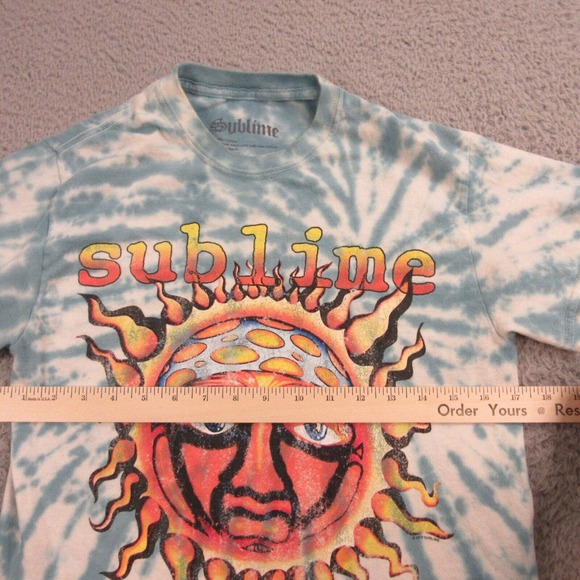 Sublime Long Beach T-shirt size Small Tie-Dye Sun Face Band Tour Concert Y2K 90s - Picture 6 of 7